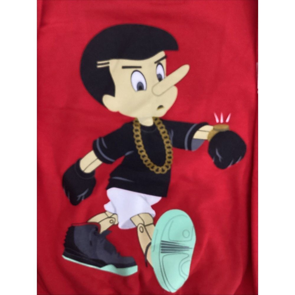 Served Fresh collection XS Sweatshirt Hoodie Pinocchio Red Black‎ 58926